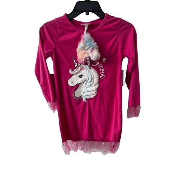 BeMagical Toddler Girls Unicorn pajama with headband size 10 - Picture 6 of 9
